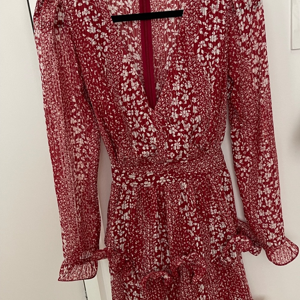 Saints + Secrets Red Ruffle Dress